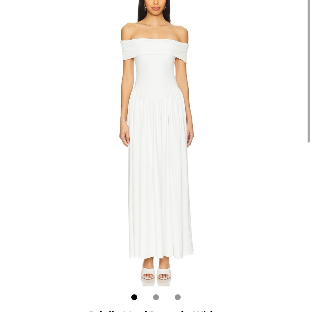 Brielle Off-the-shoulder White Maxi Dress